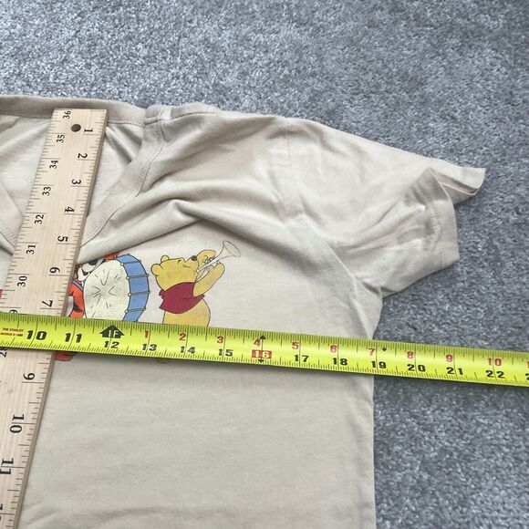 Disney Winnie The Pooh Graphic T-Shirt Womens Medium Nude Brown Casual Crew Tee - Picture 8 of 10